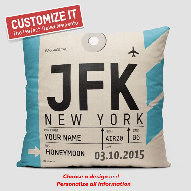 Airport Code - Custom Throw Pillow