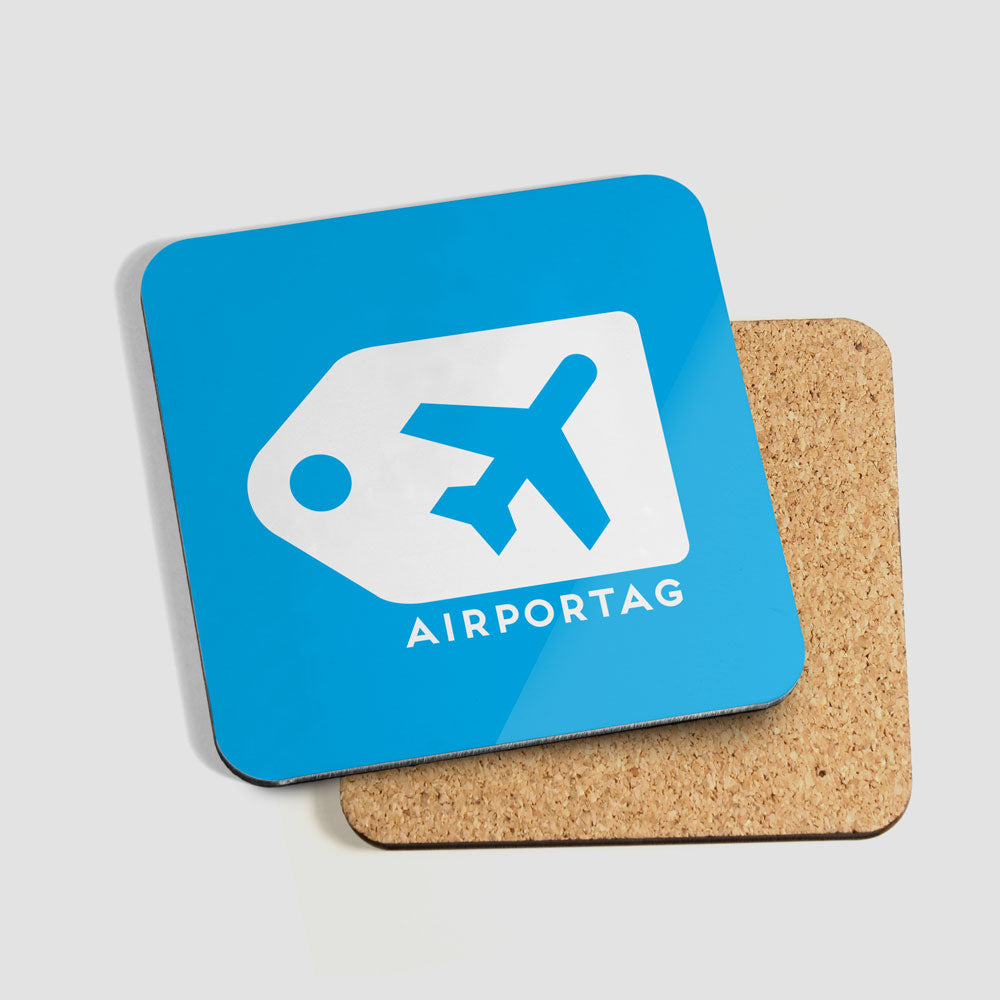 In Travel We Trust By Airportag - 4 Coasters Set