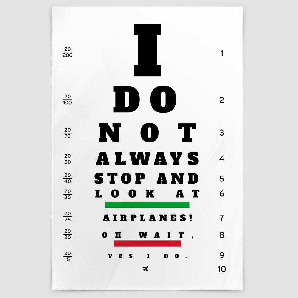 Always Look Airplanes - Poster