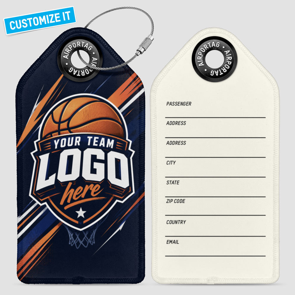 Basketball Custom Team Logo - Luggage Tag