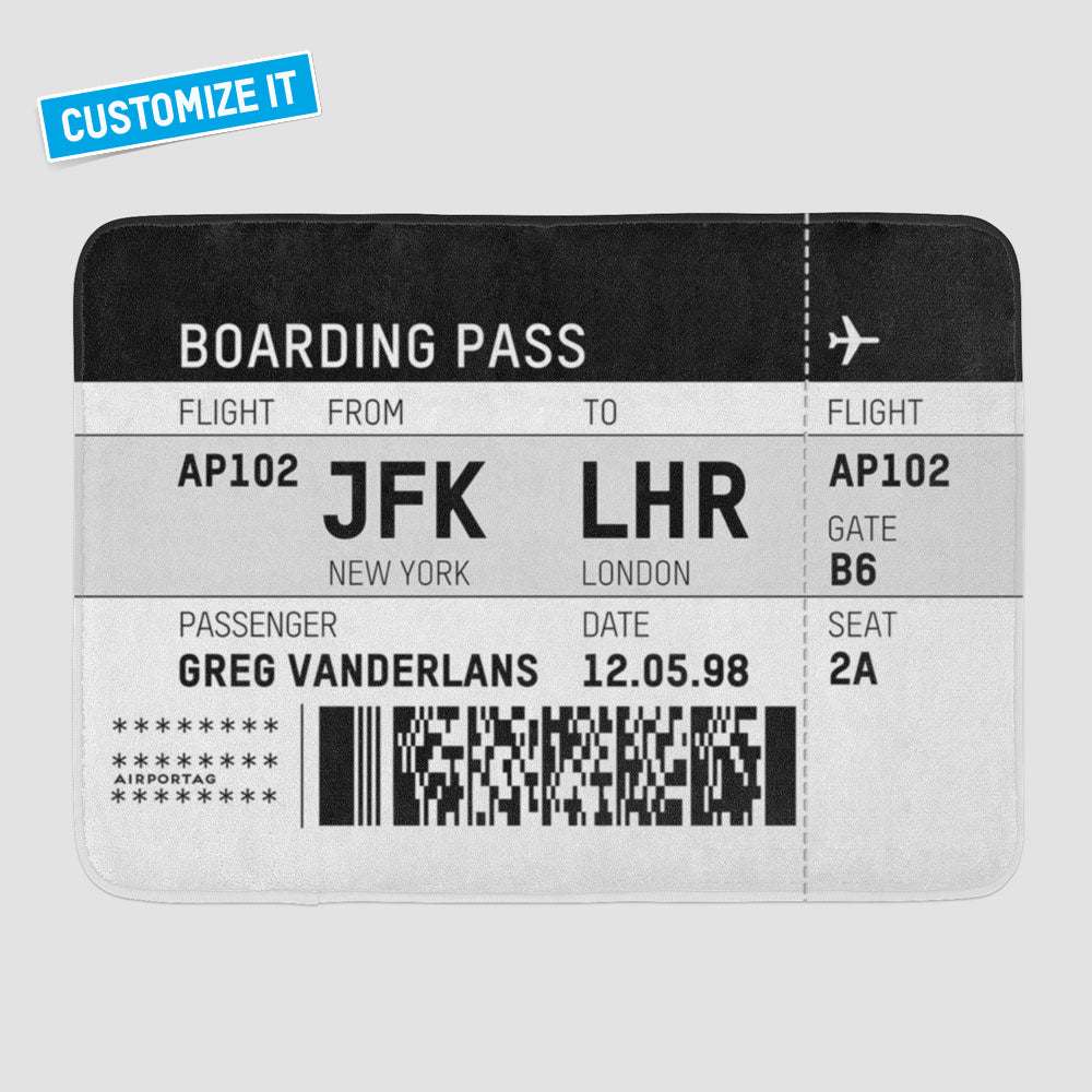 Boarding Pass - Bath Mat