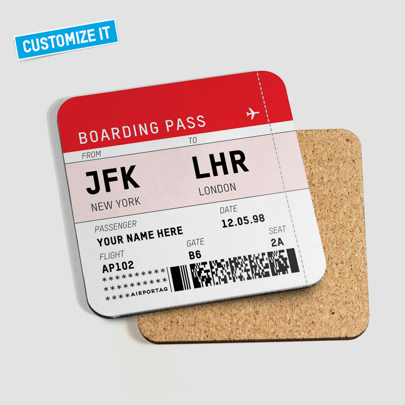 Boarding Pass - Coaster