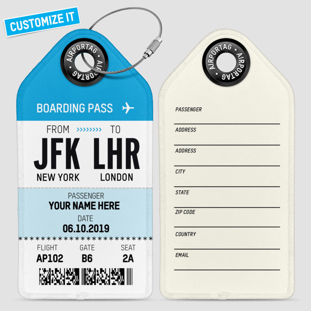 Boarding Pass - Luggage Tag