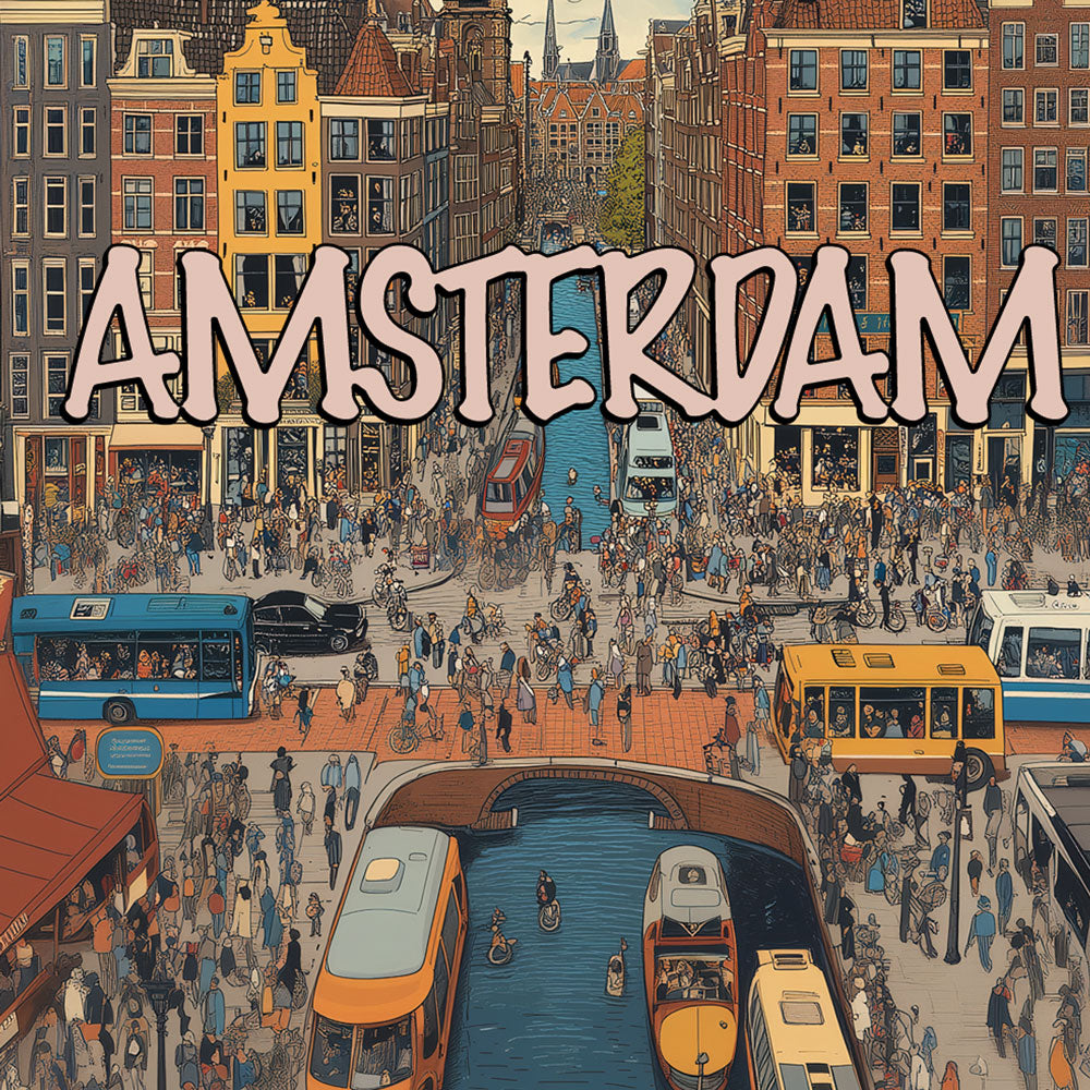 Crowded Amsterdam - Passport Cover