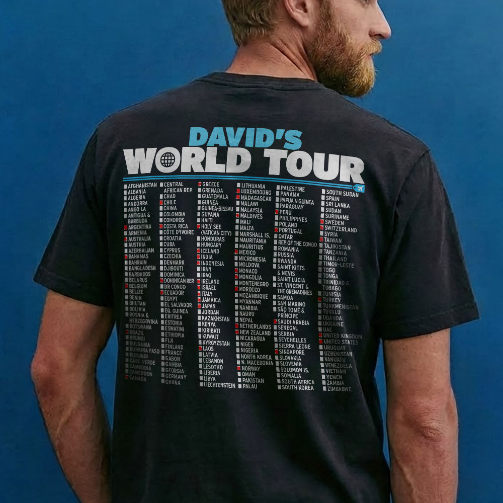 My Custom World Tour Travel - T-Shirt