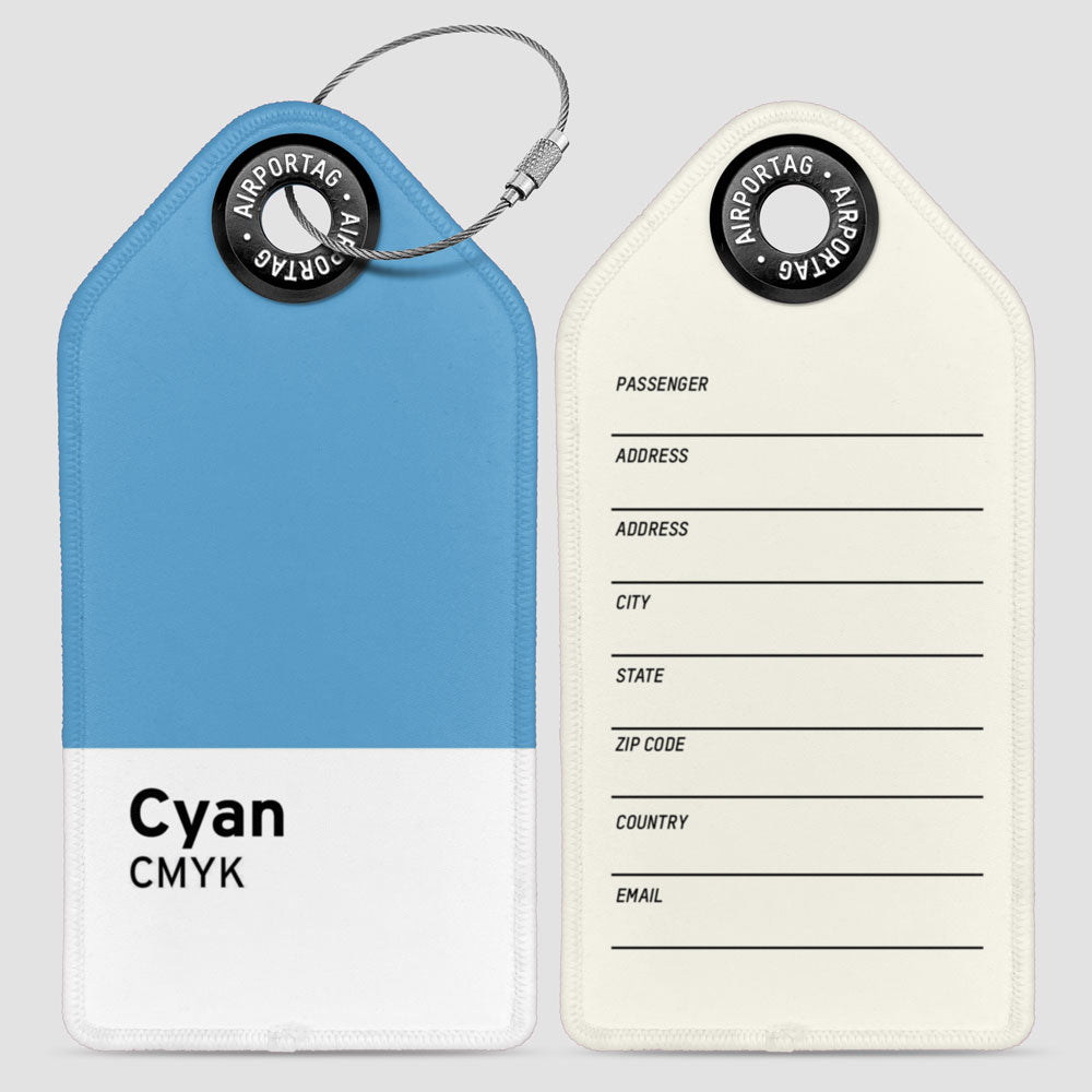 Cyan CMYK - Luggage Tag