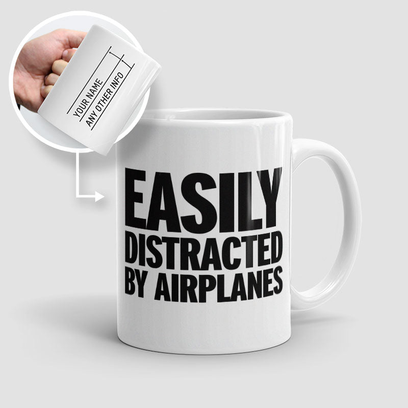 Easily Distracted By Airplanes - Mug