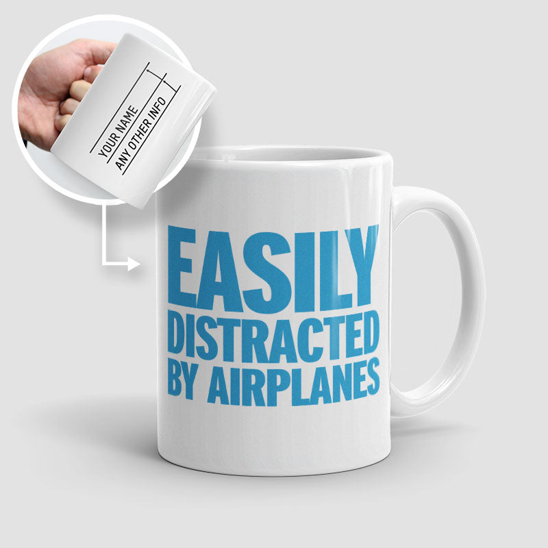 Easily Distracted By Airplanes - Mug