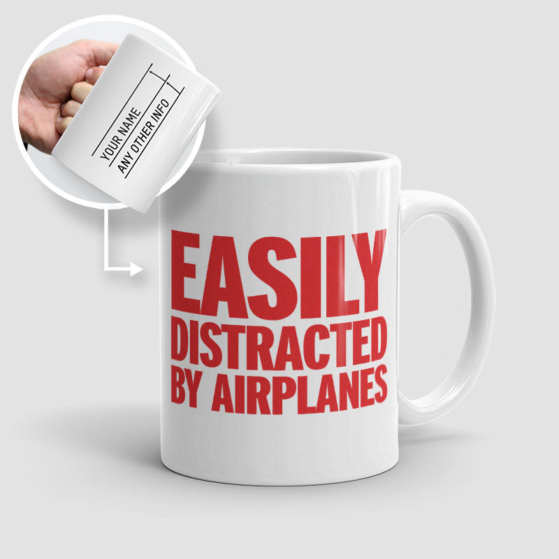 Easily Distracted By Airplanes - Mug