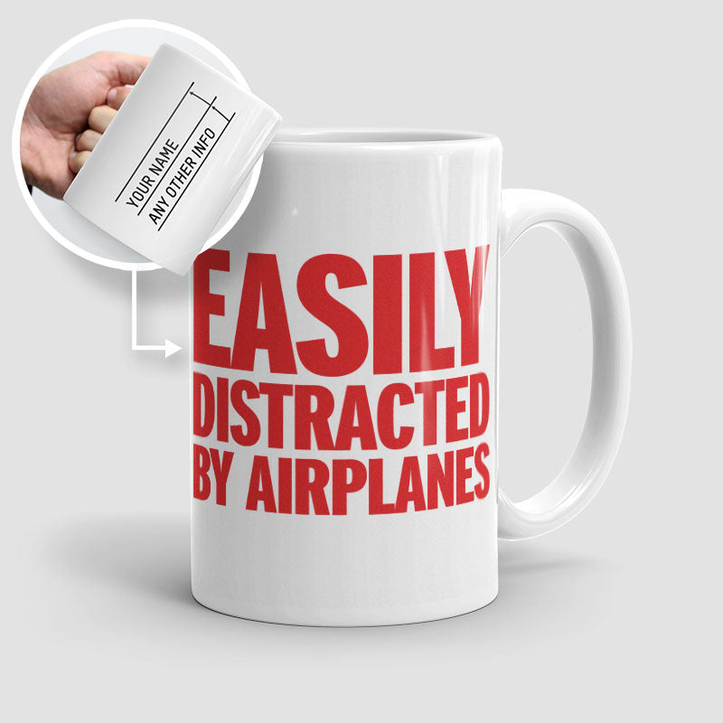 Easily Distracted By Airplanes - Mug