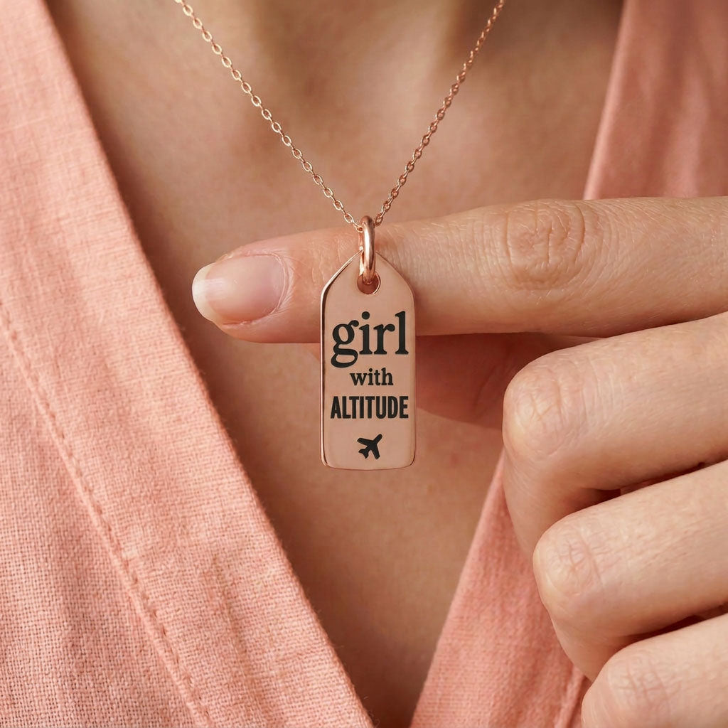 Girl With Altitude - Mini Tag - Charm