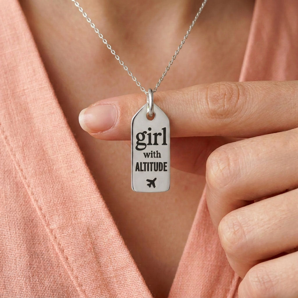 Girl With Altitude - Mini Tag - Charm