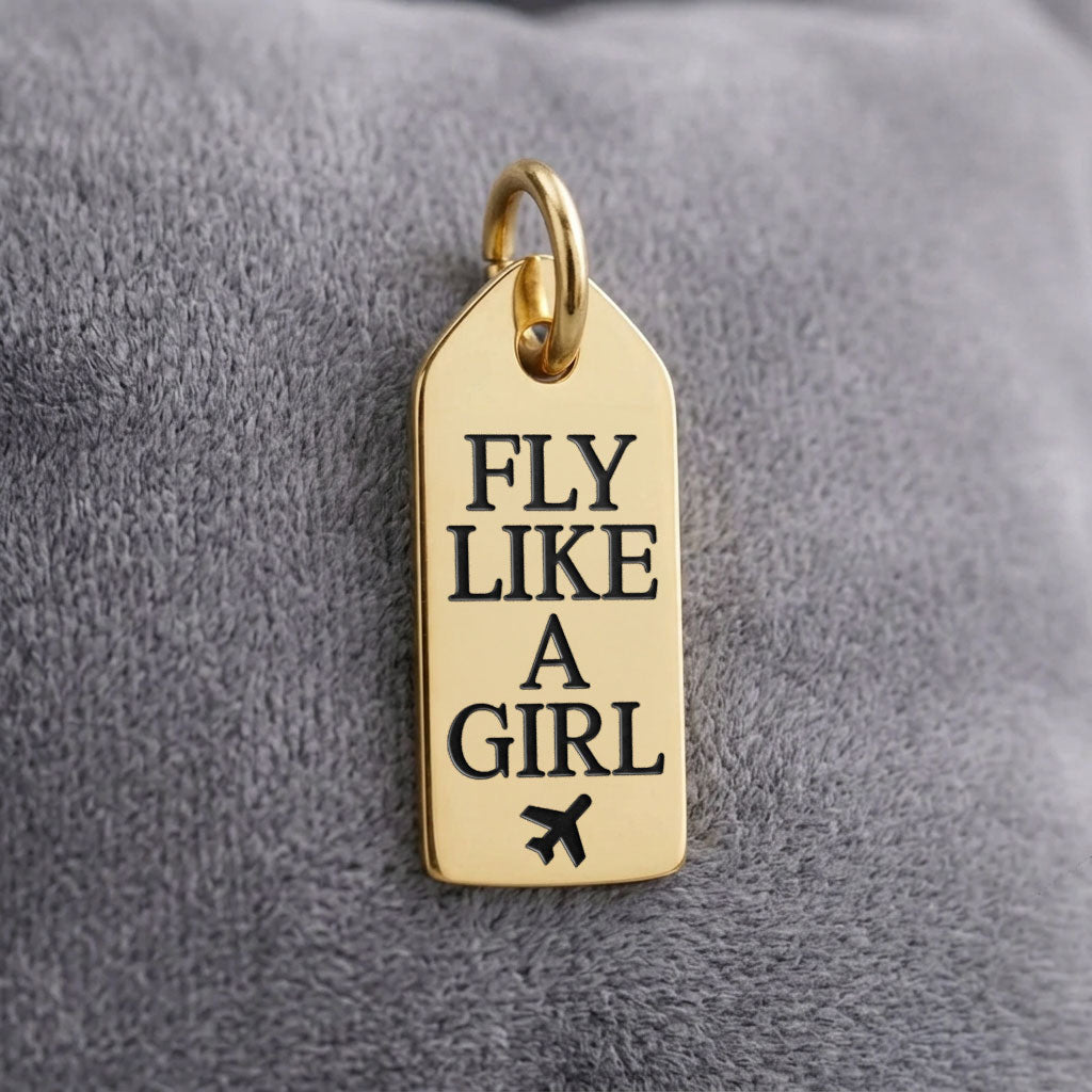 Fly Like A Girl - Mini Tag - Charm