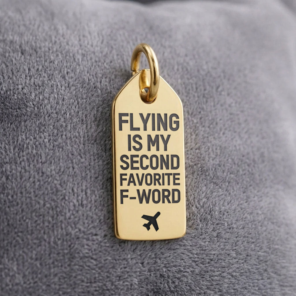 Flying 2nd fav F-word - Mini Tag - Charm