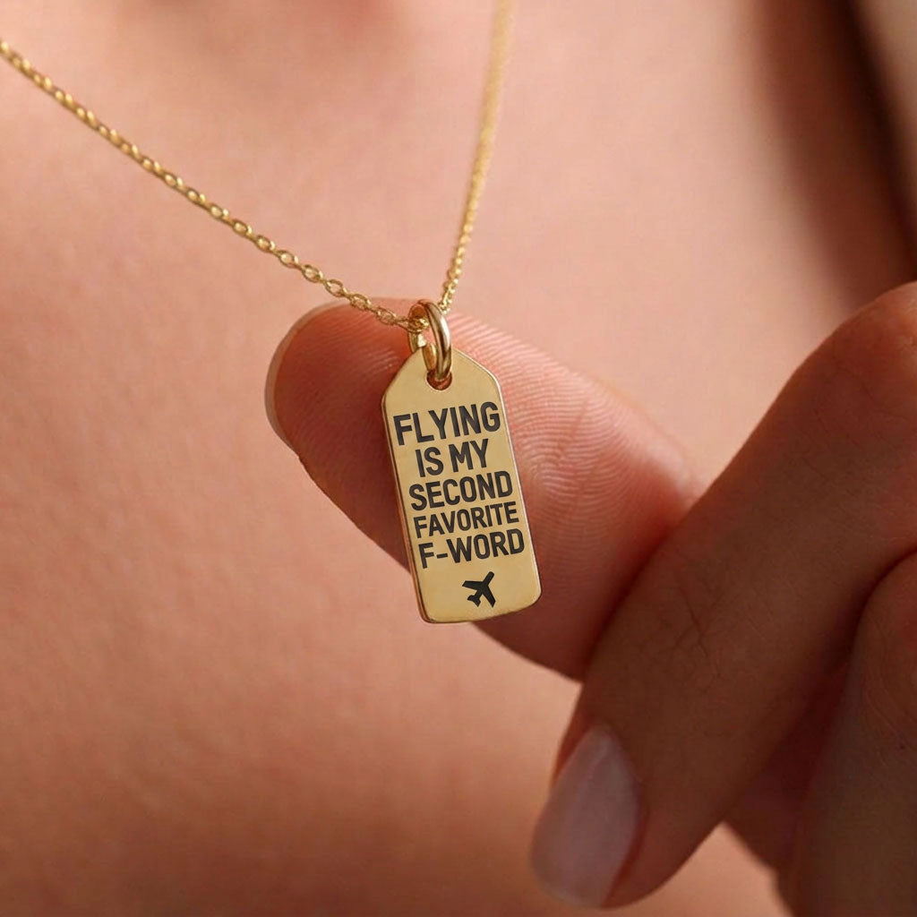Flying 2nd fav F-word - Mini Tag - Charm