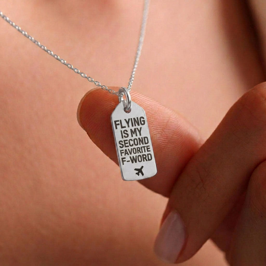 Flying 2nd fav F-word - Mini Tag - Charm