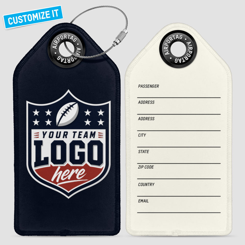 Football Custom Team Logo - Luggage Tag