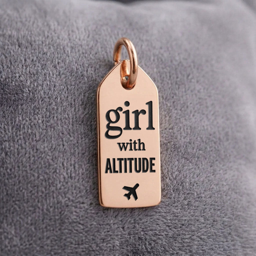 Girl With Altitude - Mini Tag - Charm