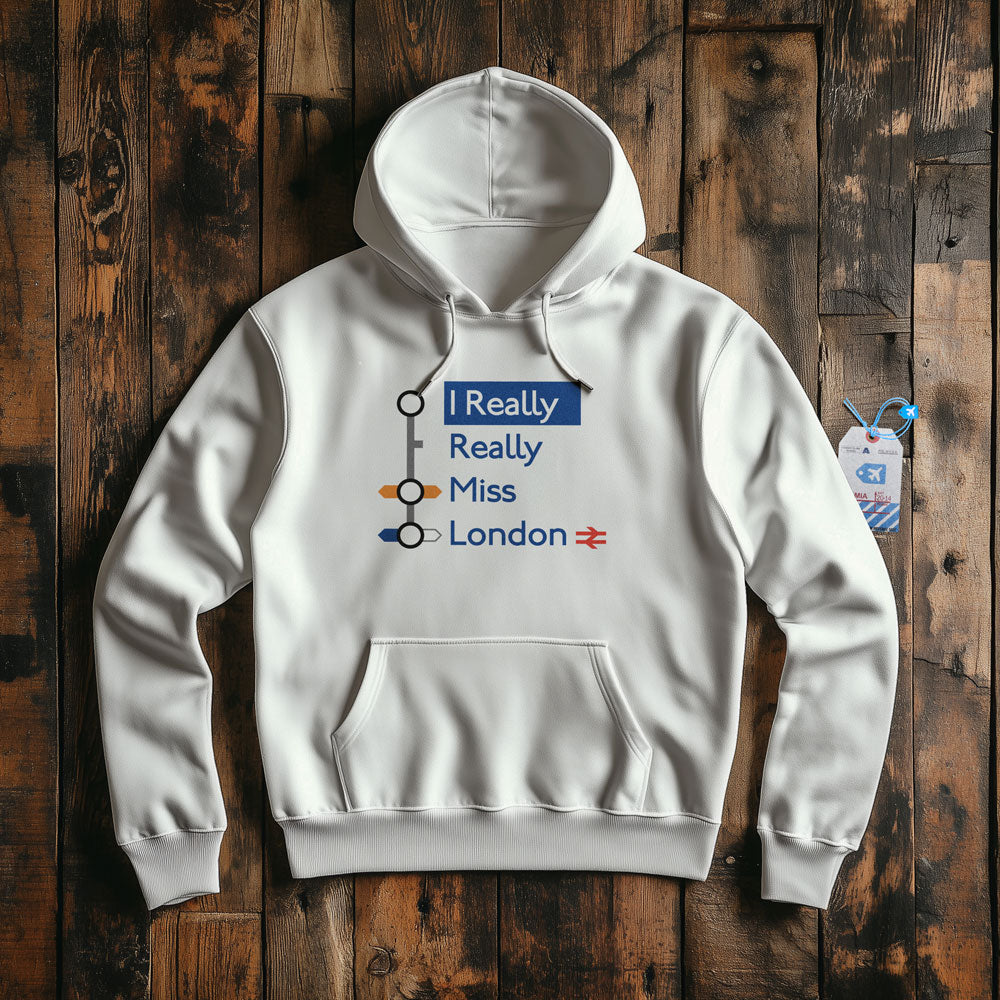 Really Miss London Tube - Pullover Hoodie