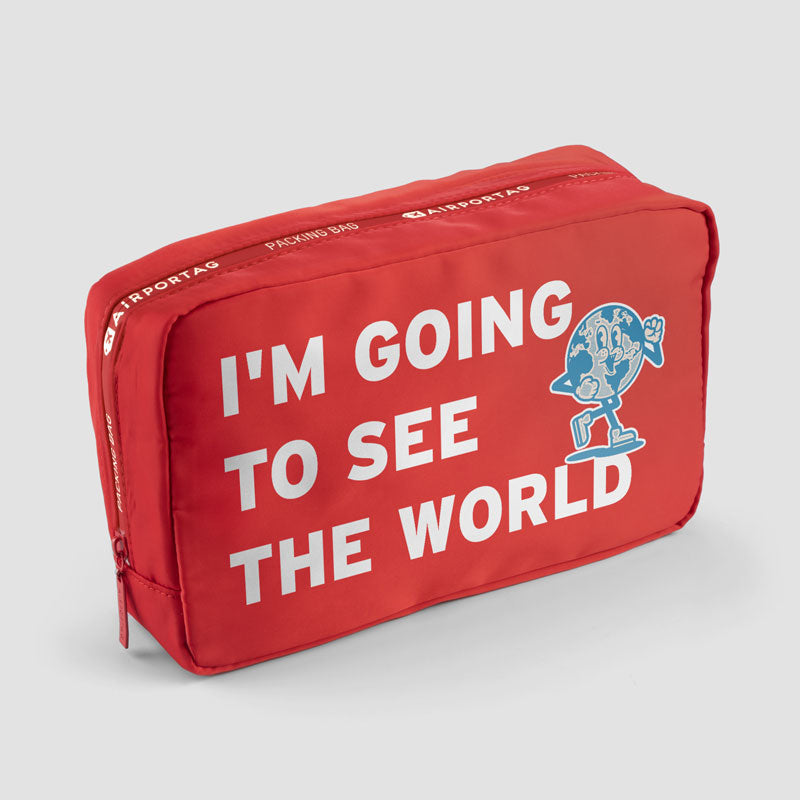 J'y vais - Carte du monde - Sac d'emballage