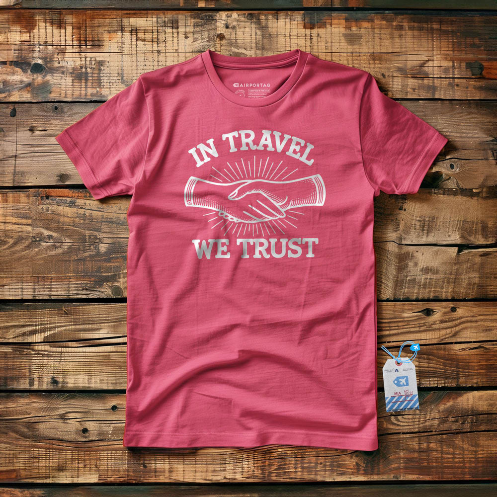 In Travel We Trust Hands - T-Shirt