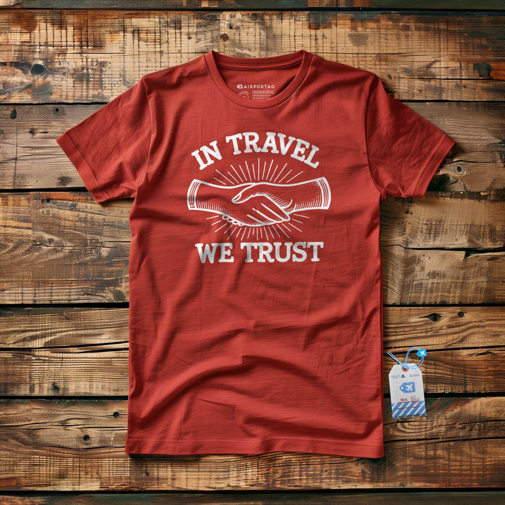 In Travel We Trust Hands - T-Shirt