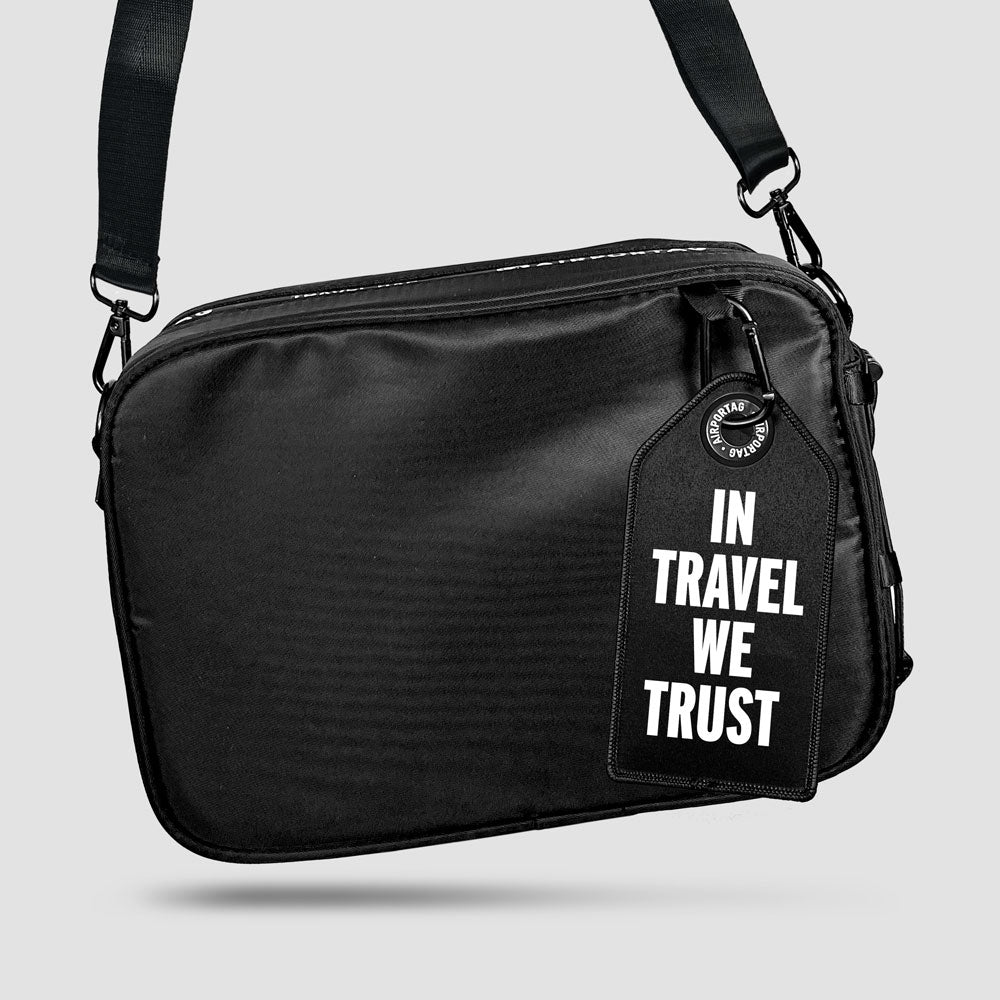 crossbody bag for air travel In We Trust - The Airportag Ocean Fashionable Embroidery Diamond Shoulder Nautical Beach Decor Thick Size:23