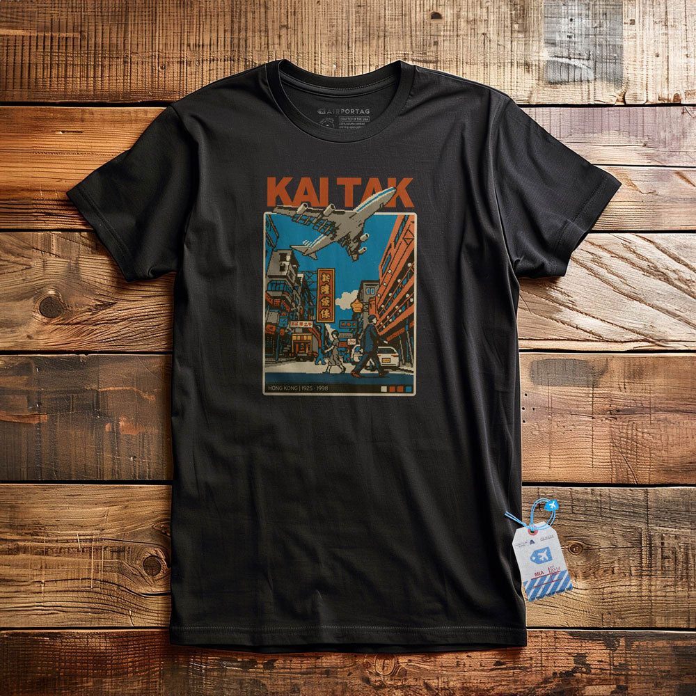 Kai Tak Pixel Art - T-Shirt
