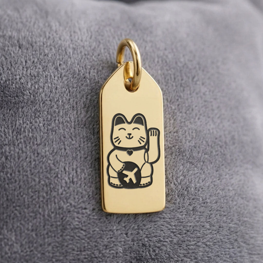 Lucky Cat - Mini Tag - Charm