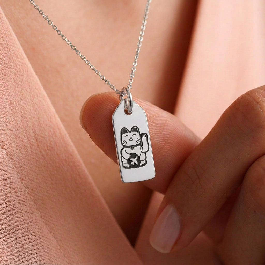 Lucky Cat - Mini Tag - Charm