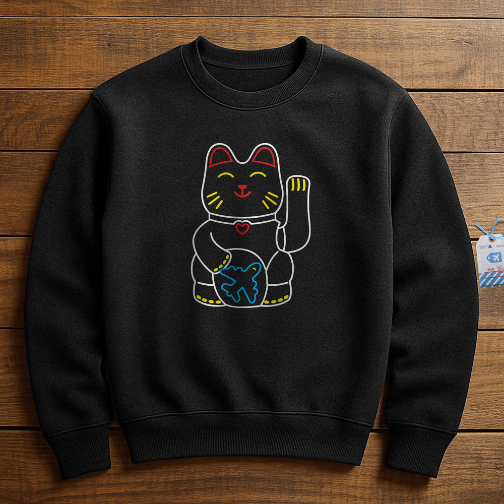 Lucky Flying Cat - Sweatshirt