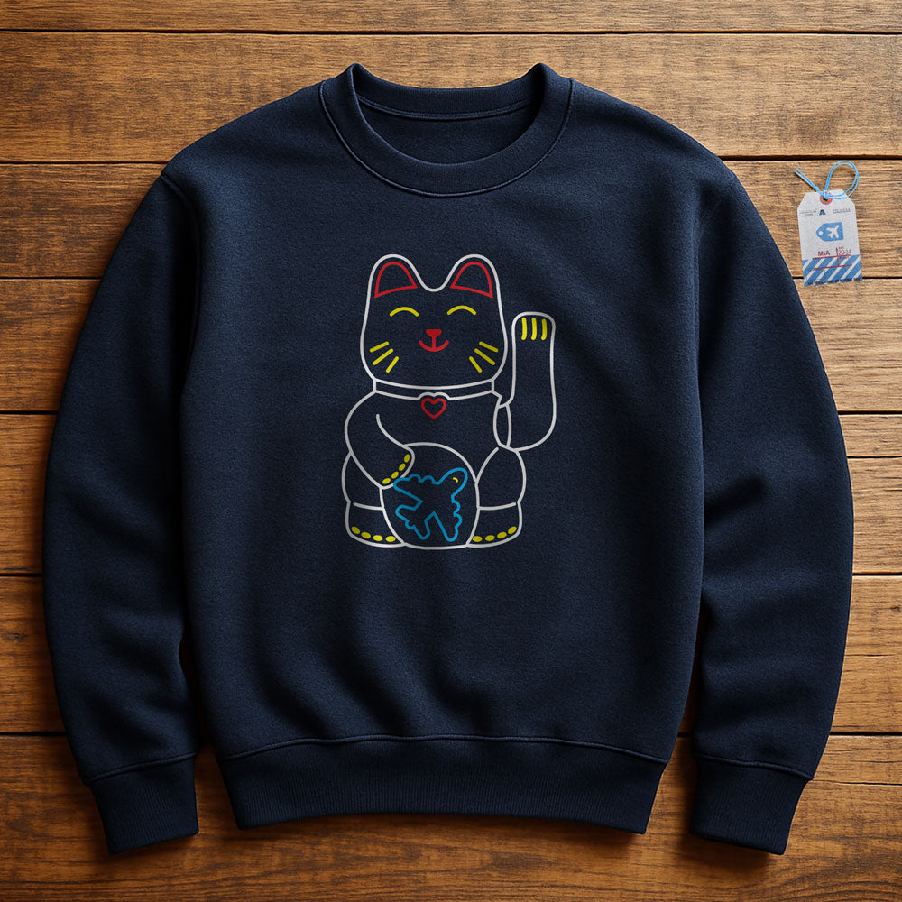 Lucky Flying Cat - Sweatshirt