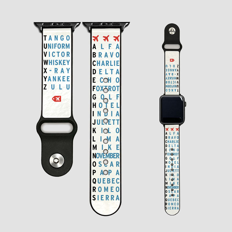 Alphabet phonétique de l’OTAN - Bracelet Apple Watch