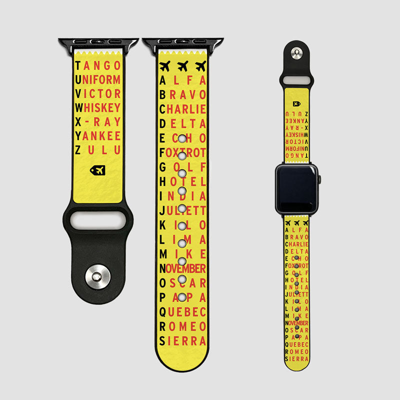Alphabet phonétique de l’OTAN - Bracelet Apple Watch