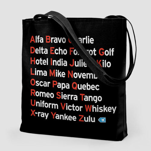 NATO Phonetic Alphabet - Tote Bag