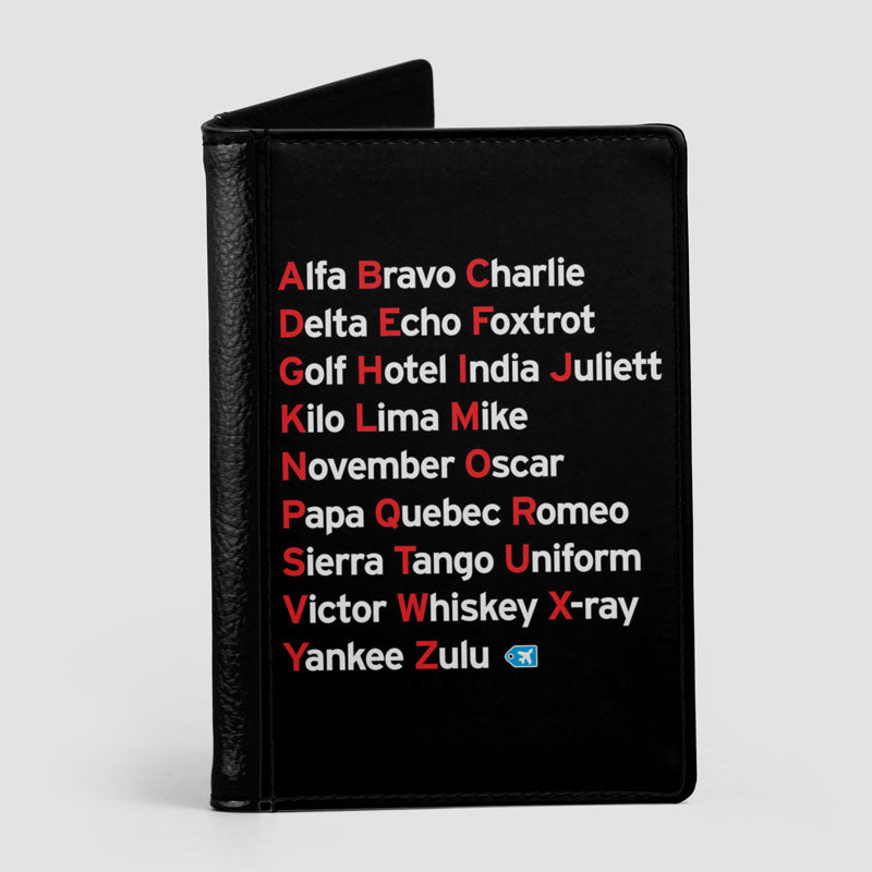 Nato Phonetic Alphabet - Passport Cover