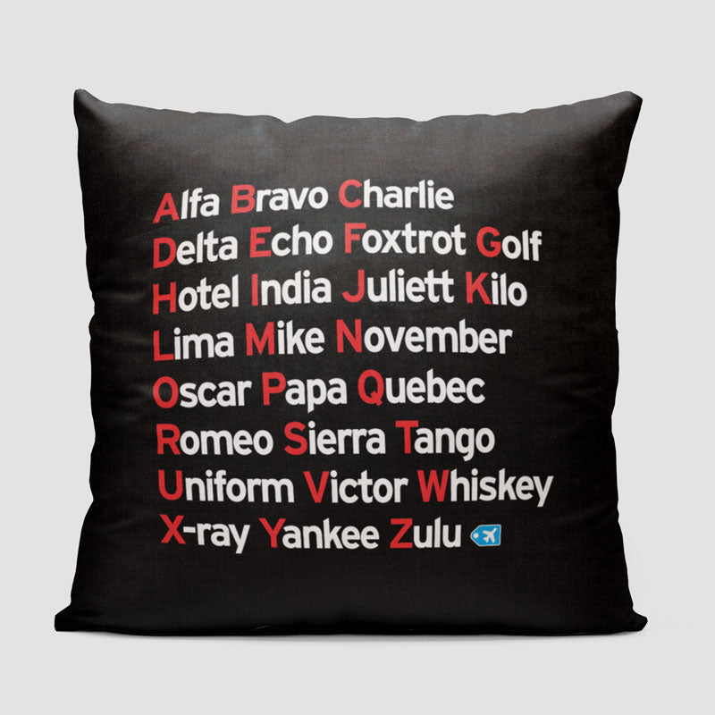NATO Phonetic Alphabet - Throw Pillow