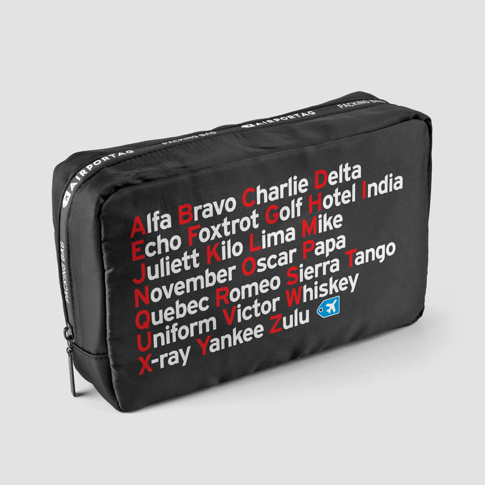 NATO Phonetic Alphabet - Packing Bag