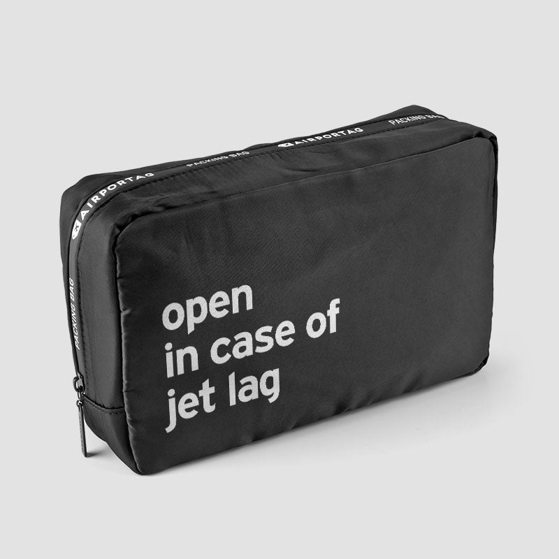 Open In Case Of Jet Lag - Packing Bag