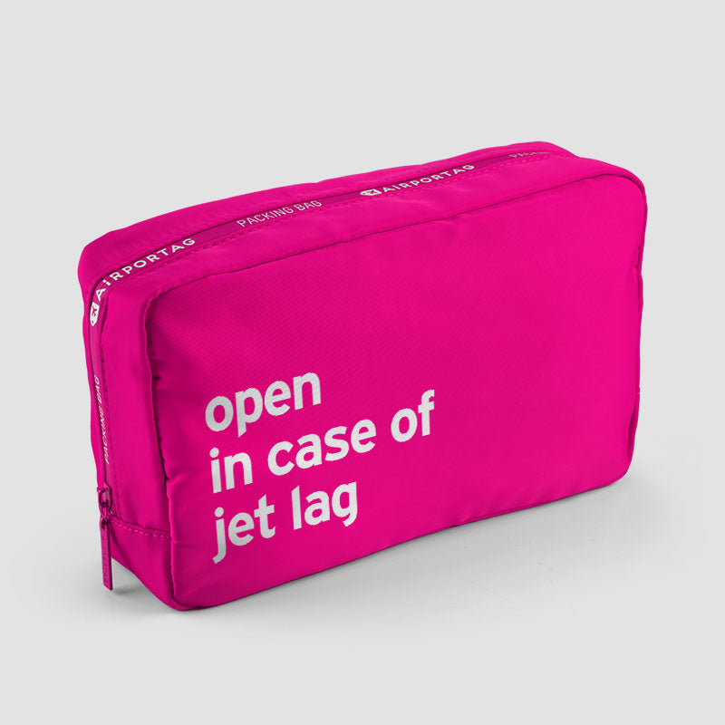 Open In Case Of Jet Lag - Packing Bag