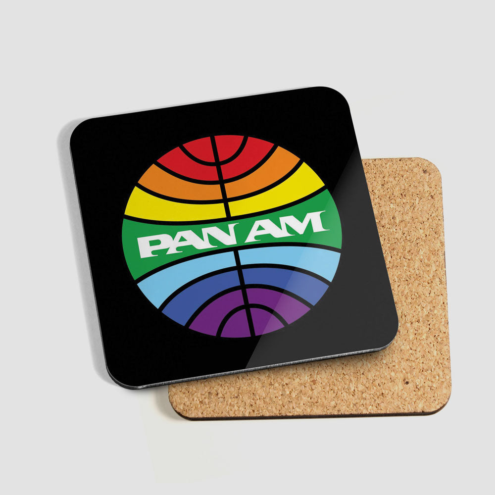 Pan Am Logo Rainbow - Coaster