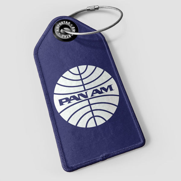 米国購入パンナム、パンアメリカン航空　荷札バゲージタグ pan-am-logo-dark-blue-