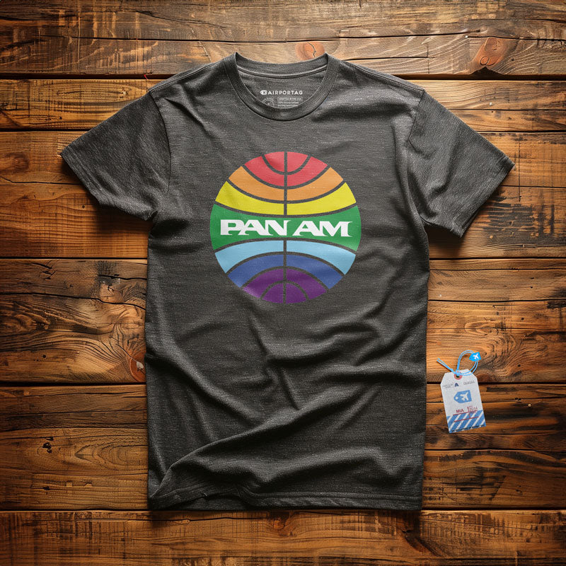 Pan Am Logo Rainbow - T-Shirt