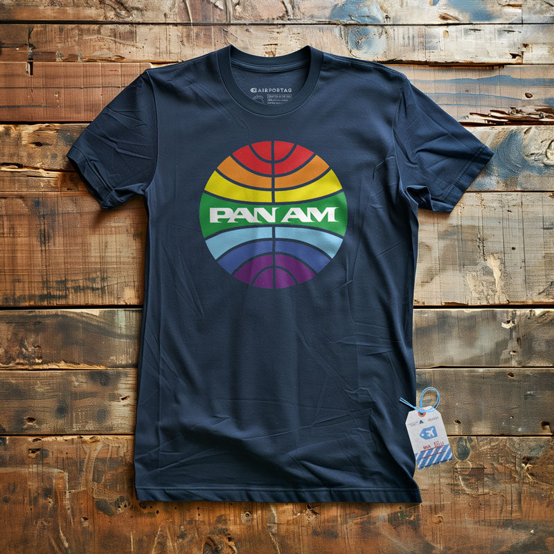 Pan Am Logo arc-en-ciel - T-shirt