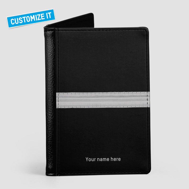 Black Pilot Stripes - Passport Cover