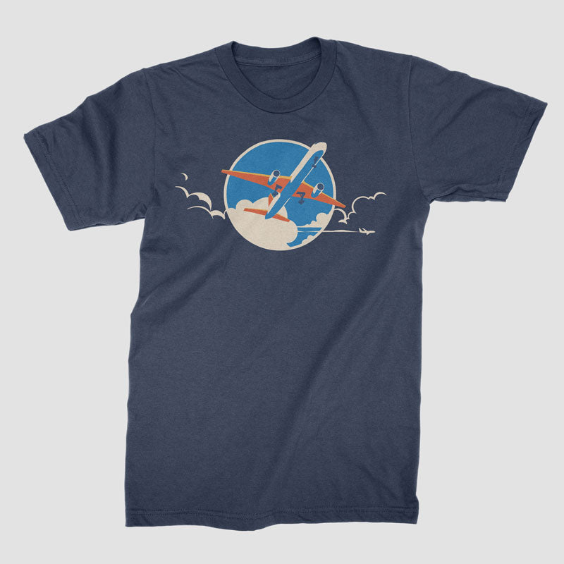 Plane Retro Sky - T-Shirt