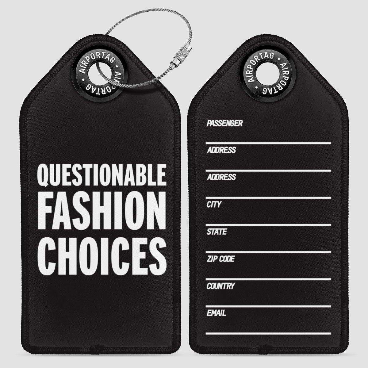 Questionable Fashion Choices - Luggage Tag