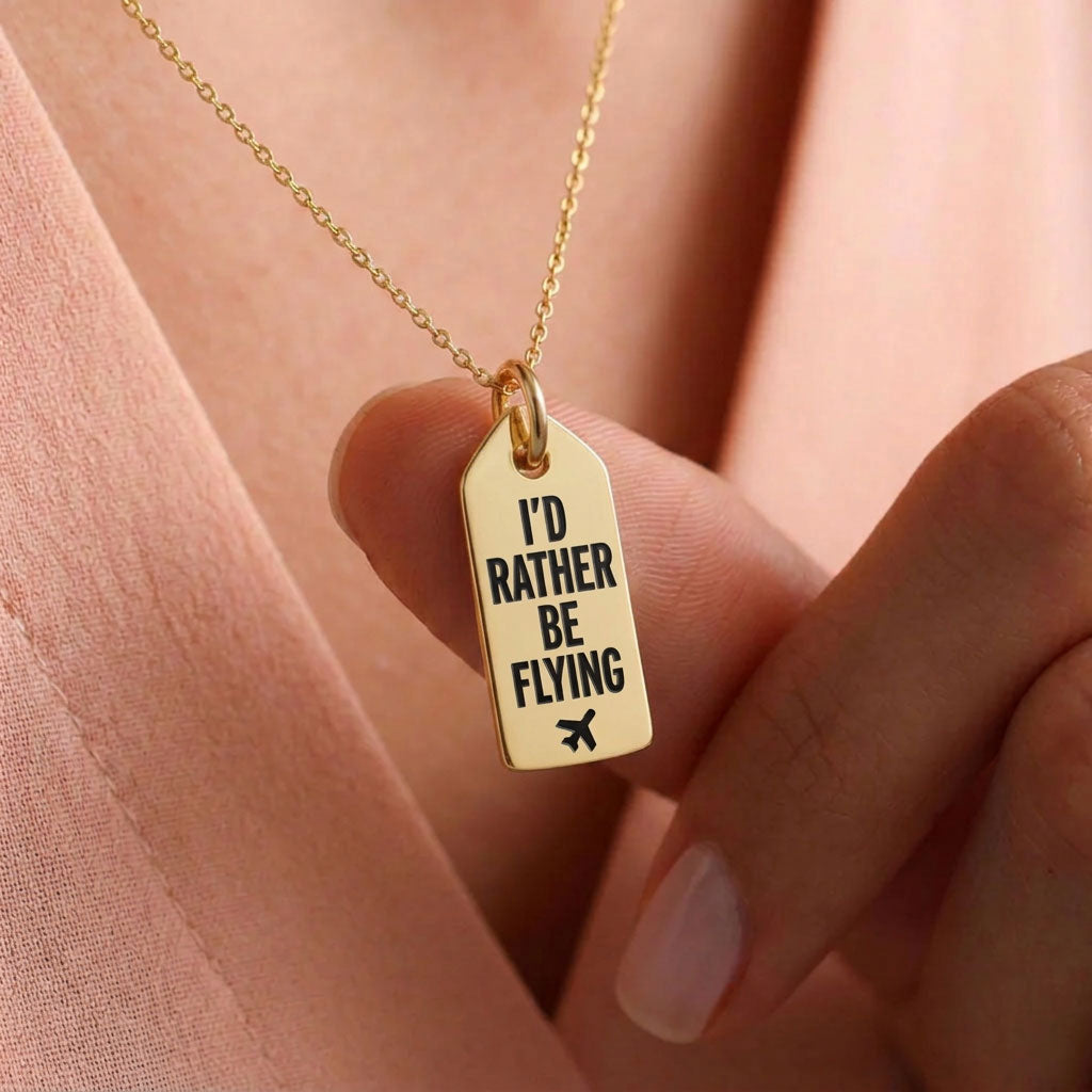 I'd Rather Be Flying - Mini Tag - Charm