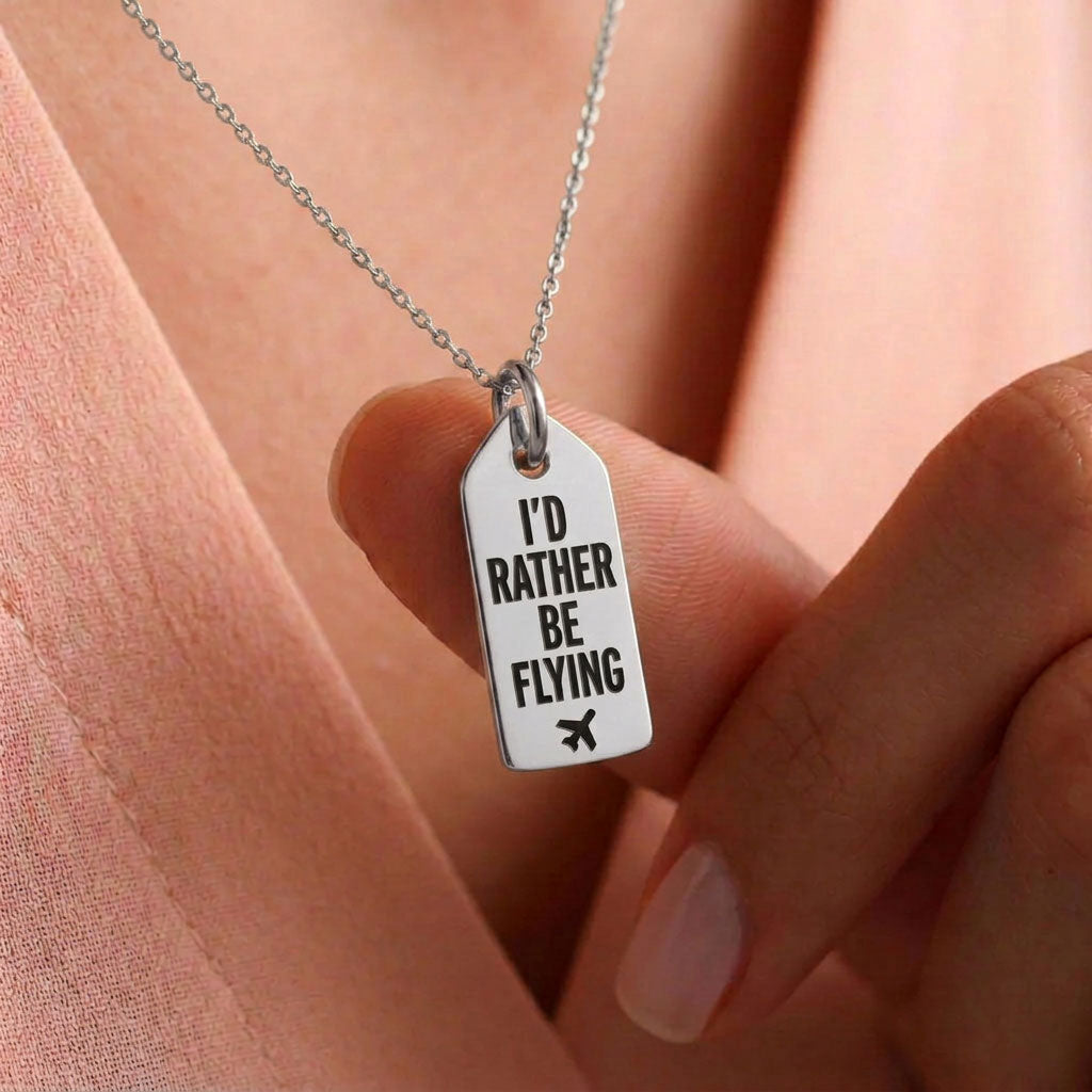 I'd Rather Be Flying - Mini Tag - Charm