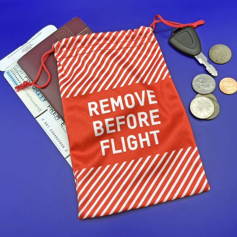 Remove Before Flight - Small Drawstring Bag